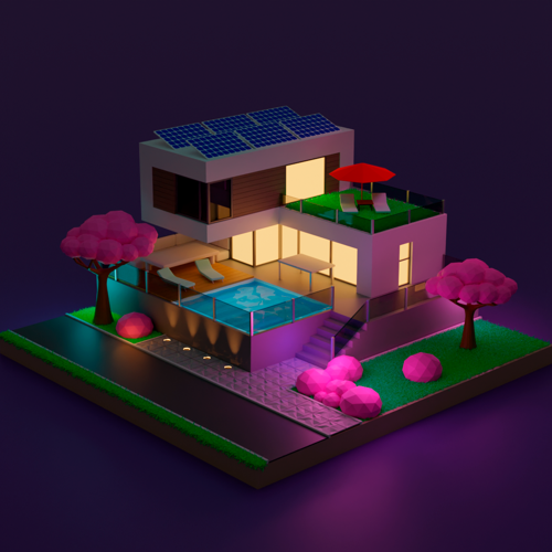 A Modern House (LowPoly) preview image